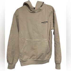 Talentless Sand Hoodie Size Small NWOT Minimalist Logo Neutral Streetwear